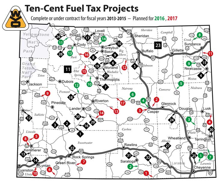 Web 10-cent fuel tax project map