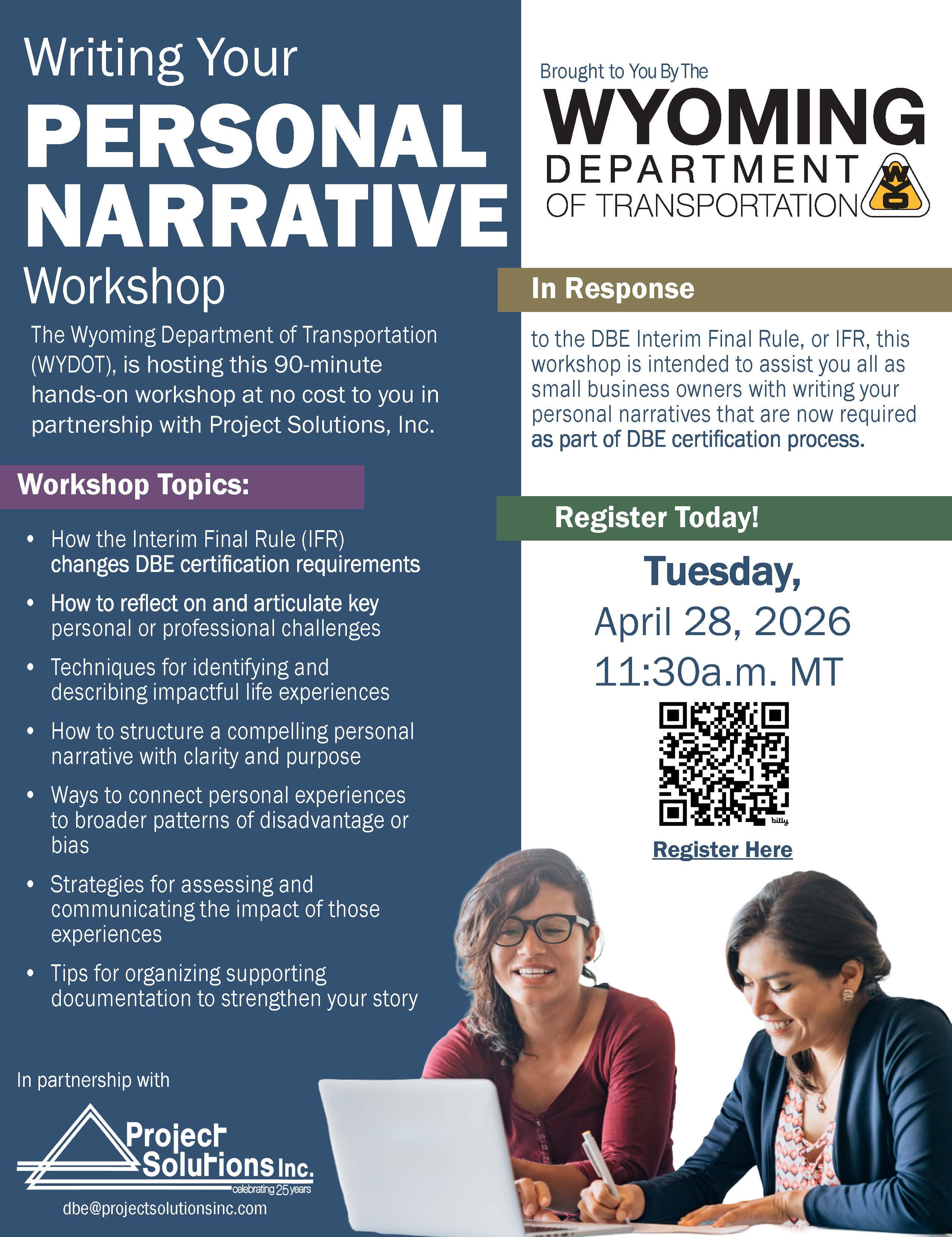 Writing Your Personal Narrative poster