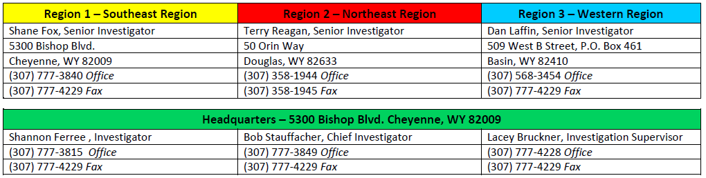 wydot-compliance-investigation-regions