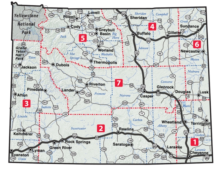 Commission district map