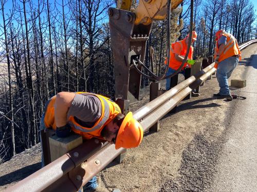 US 14 Elk Fire guardrail repairs 10.21.24.jpeg